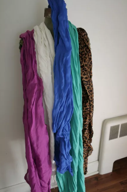 Scarves, Collection of Five, Gently to Barely Worn, Spring Scarves Set of 5