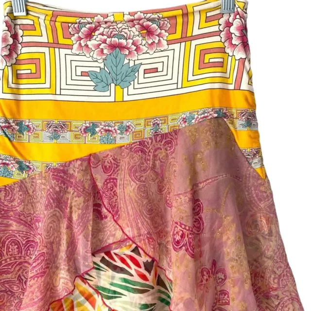 Diane Von Furstenberg Silk/Cotton Ruffle Skirt Sz M 2