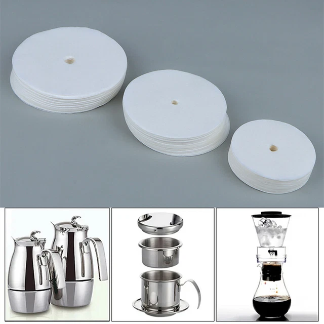 100Pcs Coffee Paper Filters Coffee Maker Filter Paper Vietnamese Coffee Pot#EL