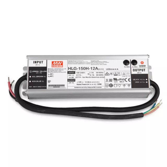Mean Well HLG-150H-12A Snt 12V / Dc / 0-12,5A / 150W IP65