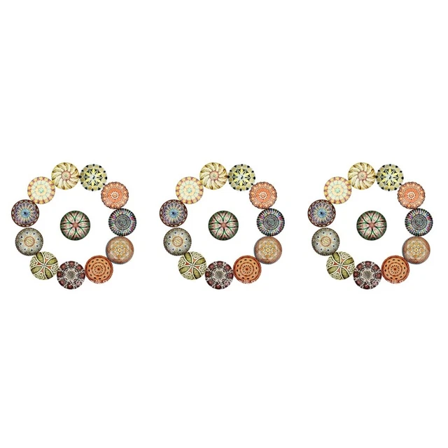 60 PCS Flatback Dome Cabochons Vintage Cabochons Glas Snap Charme 3