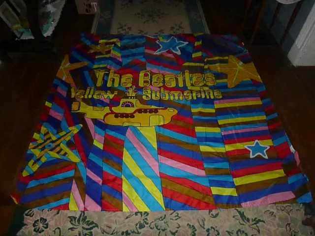 Beatles 68x70" Yellow Submarine Banner shower curtain 2009 Apple Corps Limited.
