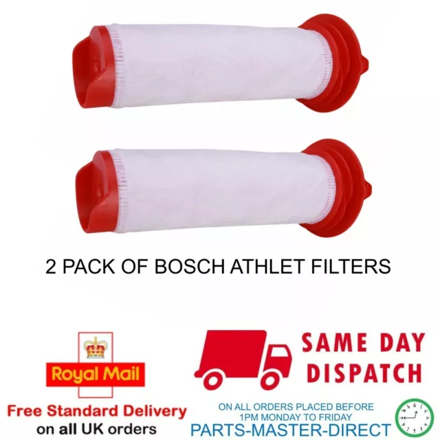 Fits Bosch Athlet Bch6 Cordless Upright Vacuum Microsan Filter 2 Pack