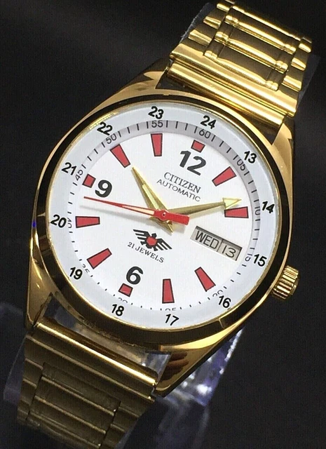 Montre Citizen Pour Homme Plaquée Or Des Deux Côtés, Style Années 80 - Neuve Avec étiquettes