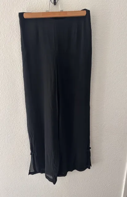 Citron Santa Monica Womens Size 3X Taper Pants 100% Silk Crinkle