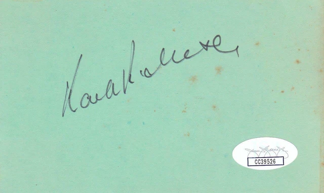 RALPH RICHARDSON d 1983 Signed 3x5 Index Card Actor/Dr. Zhivago JSA CC39526