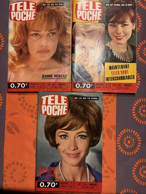 Lot Magazine JEANNE MOREAU MARLÈNE Jobert Lot Magazine Tele Poche 1968 EUR 10,00 ...