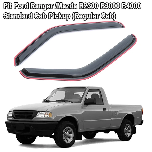 Window Visor Vent Rain Guards Sun Shields  Fits Ford Ranger Regular Cab 1993-11