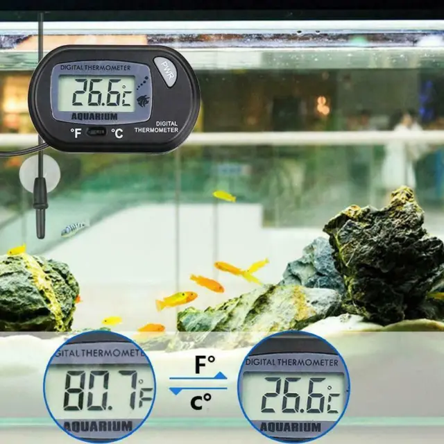 Termómetro LCD digital acuario pecera vivero sobre sonda marino Z1P4