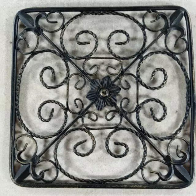 Row of 6 classic vintage cast crackle grey rosette double coat wall ho