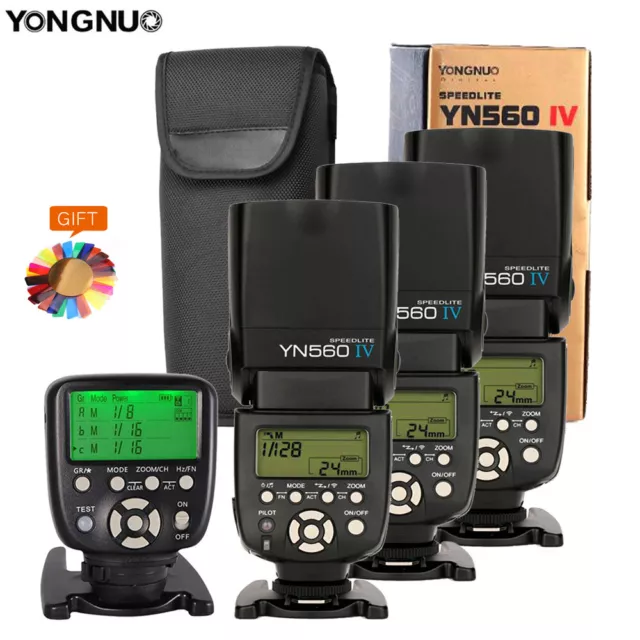 Luz flash inalámbrica Yongnuo YN560 IV YN560IV Speedlite 2.4G + gatillo YN560TX II