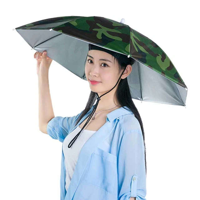 Umbrella Hat Outdoor Fishing Hands Free Protection Folding Headwear Camping