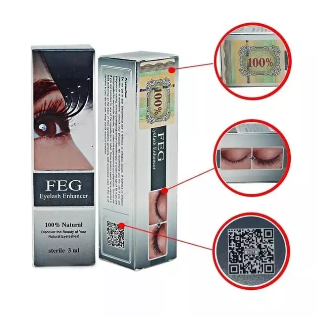 FEG Rapid Growth Eyelash Serum EyeLash Enhancer Brush Liquid EyeLash Oil 3ml -UK