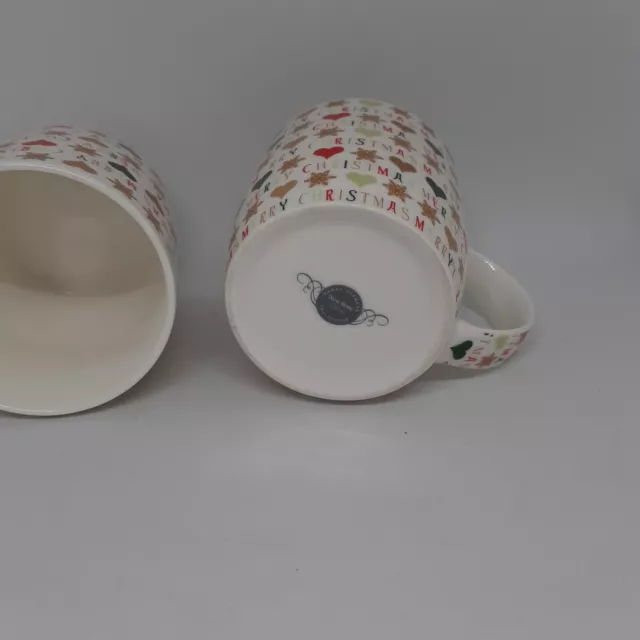 Regal Spencer New Bone China Christmas Mugs Matching Pair 3