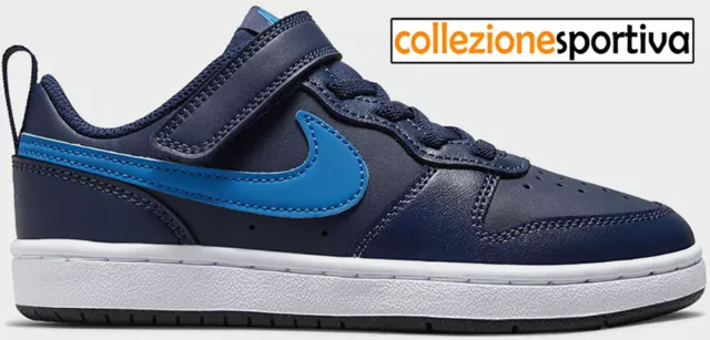 SCARPE BAMBINO/BAMBINA NIKE COURT BOROUGH LOW 2 (PSV)-BQ5451-403 col.blu/azzurro