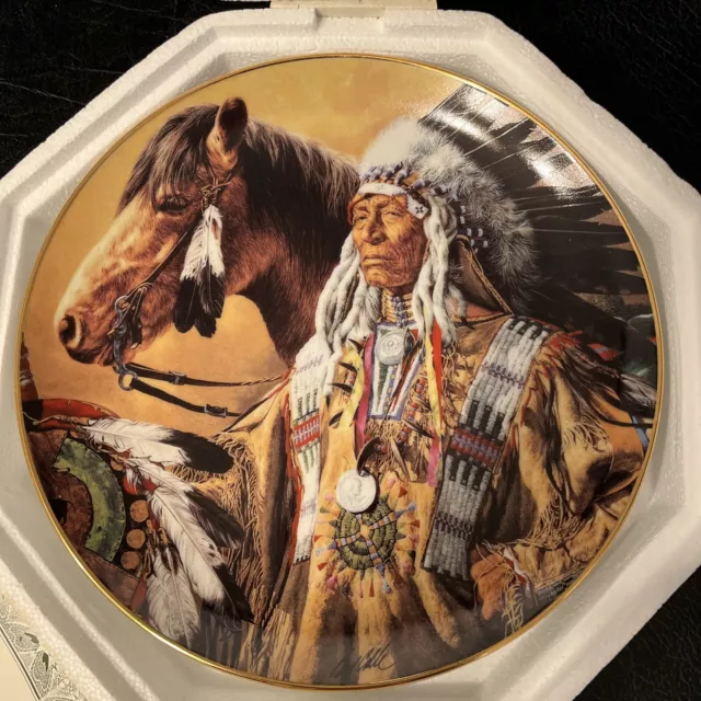 Pride of the Sioux collector plate by Paul Calle   Franklin Mint #T3843 W/ COA