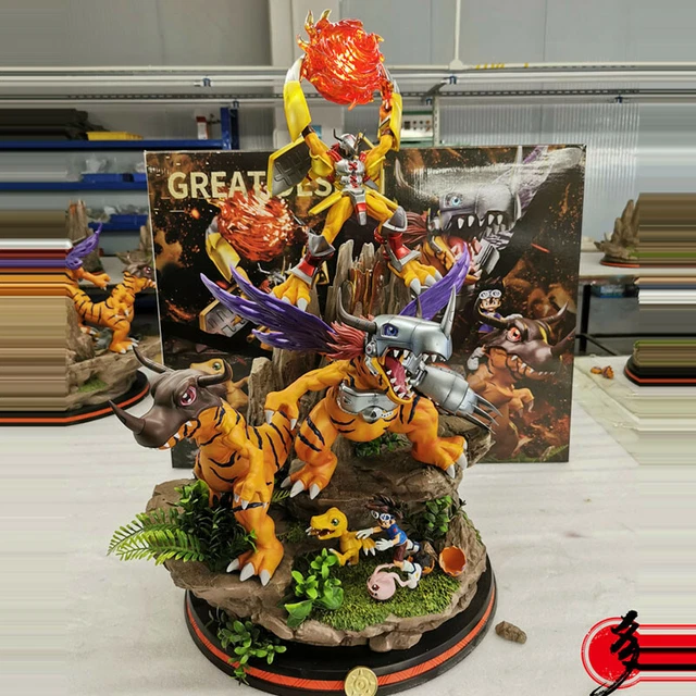 Statua Cosmic Group Digimon Wargreymon & Taichi - 25 Cm - Collezione Anime
