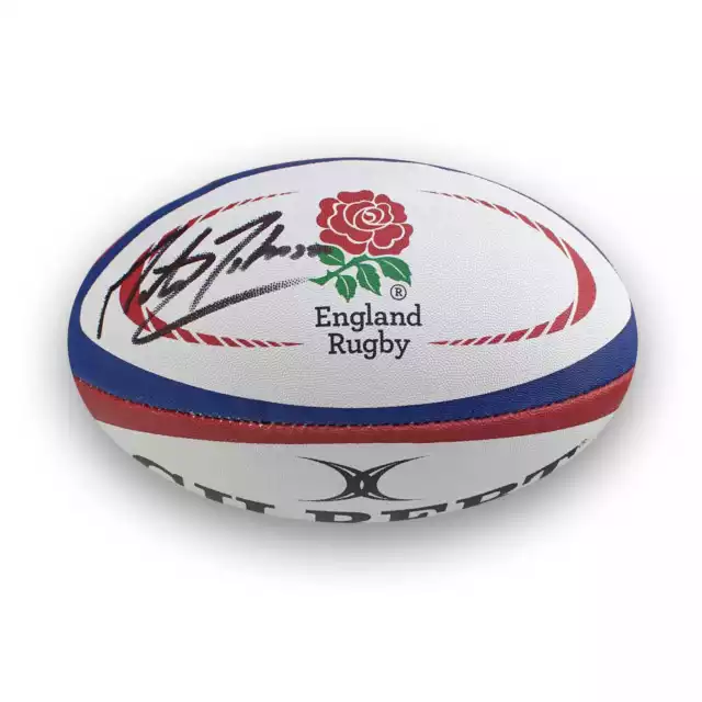 Martin Johnson Signed England Rugby Ball | Rugby Memorabilia