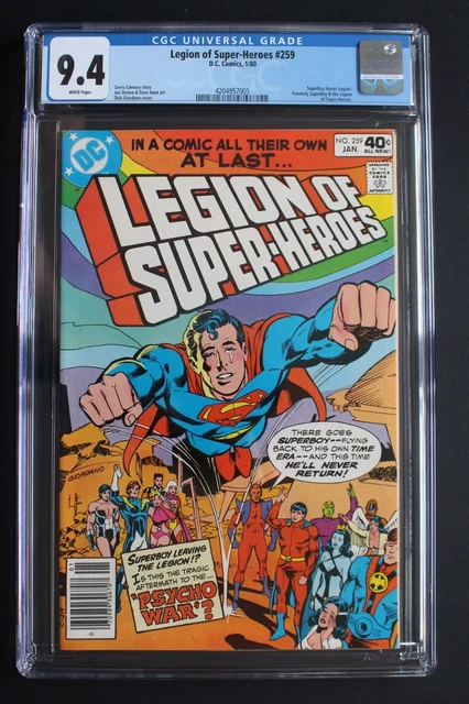 LEGION OF SUPER-HEROES #259 New Series BEGINS 1980 DC 2nd PSYCHO WARRIOR CGC 9.4