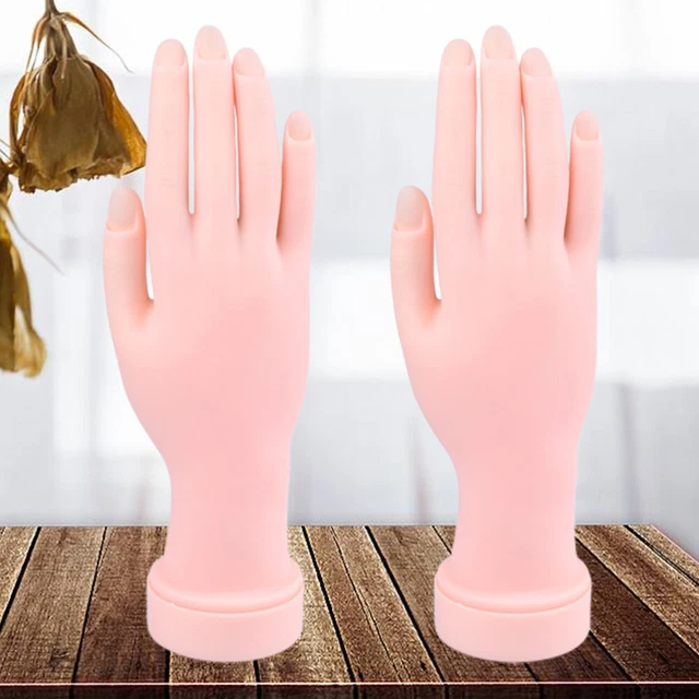 2 piezas Ejercicio mano mano mano falsa modelo arte en uñas entrenamiento