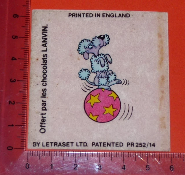 1977 Lanvin Chocolate Decal Decal For Circorama Circus Letterset