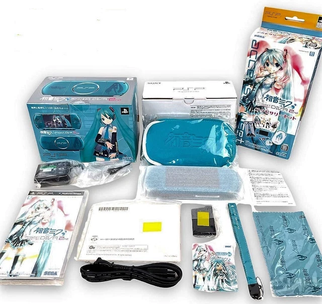 {Unused} PSP 3000 Hatsune Miku Project Diva Console & Accessory Set From Japan