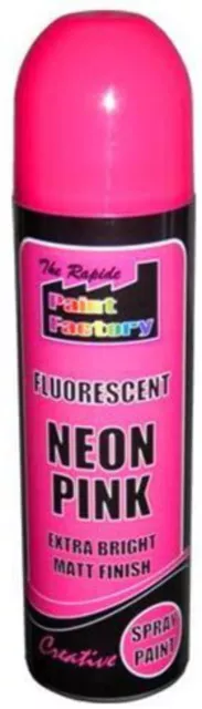 1 x pintura en aerosol fluorescente de neón rosa mate hágalo usted mismo interior exterior color brillante A