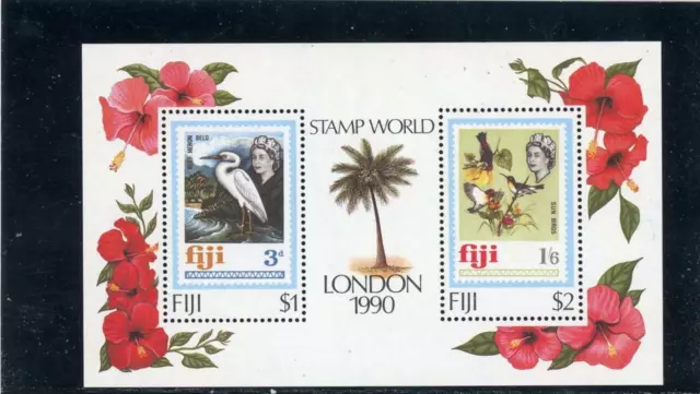 Fiji 1990 Birds Flowers Scott# 623 Mint NH