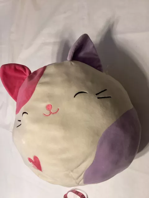 Squishmallows Tiffany Calico Cat Plush Pink Purple Hearts Valentine Bee Happy 3