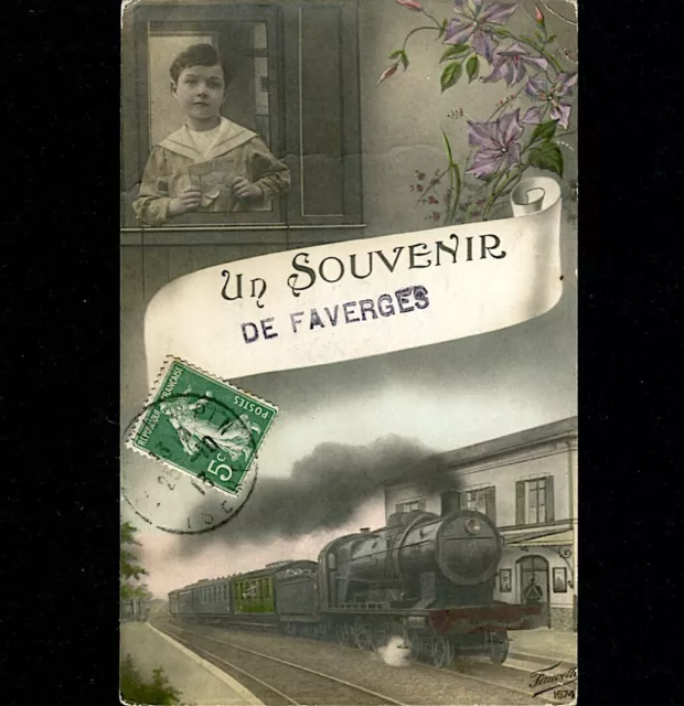 CPA 38 - Faverges de la Tour - Souvenir