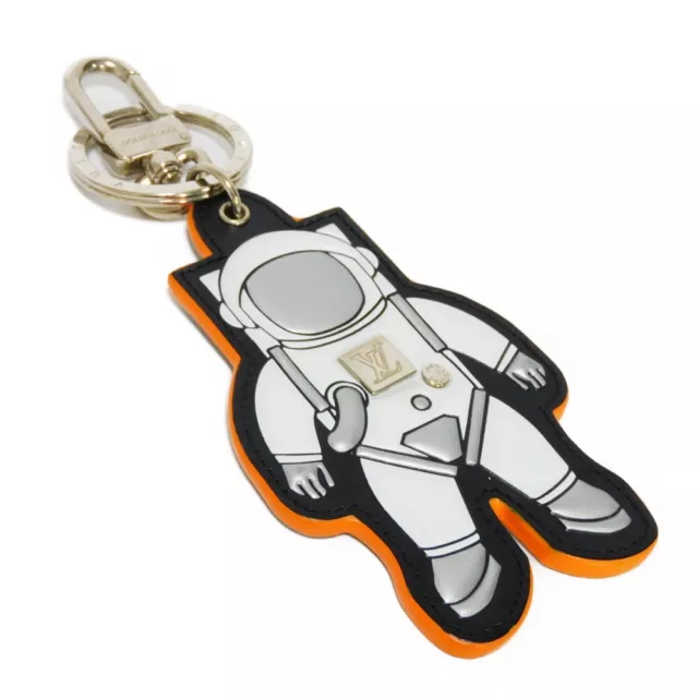 LOUIS VUITTON MP2213 logo Spaceman Astronaut Key Holder Bag Charm Metal  Silver