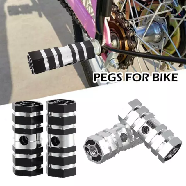 2pcs/Pair Nonslip MTB Bike Bicycle Pedal Front Rear Foot Pegs Footrest> P1M5