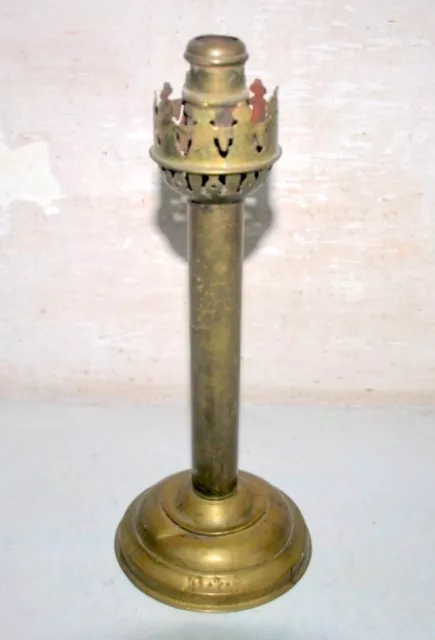 Antique Brass EPNS Silver Plated Candle Holder Original Old Hand
