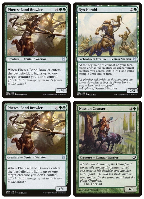 Centaur Battlemaster 2x FOIL THS MTG Theros Uncommon MINT green