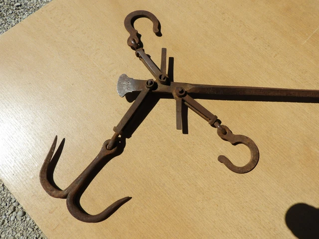 c1900 BALKENWAAGE JH 89cm MARKTWAAGE Stangenwaage Hängewaage Waage Gewicht Haken