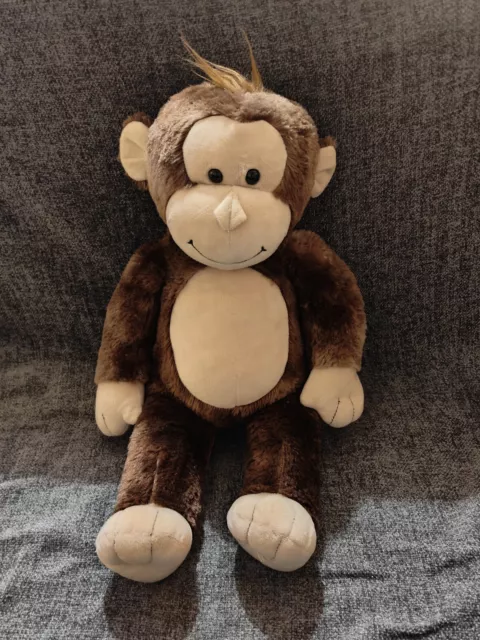 Build A Bear Brown Monkey Chimp 17"Plush Soft Cuddly Toy Teddy Bab Workshop