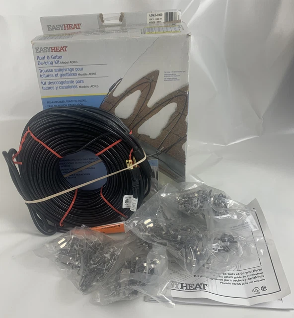EASY HEAT ELECTRIC Roof & Gutter DeIcing Cable Adks1000 * 200 Feet