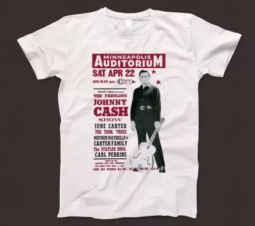 The Fabulous Johnny Cash Show T Shirt 968 Poster Music Man In Black Ring Of Fire