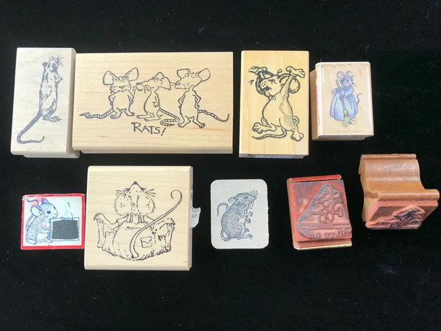 Rubber Stamp Lot Rats Rubber Stamp Lot Rats