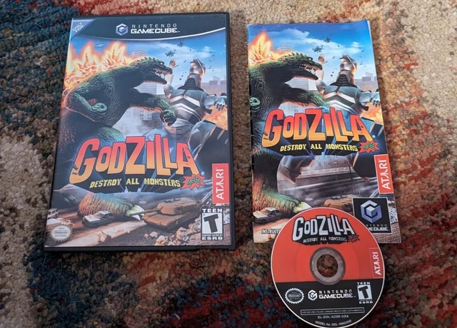 Godzilla Gamecube Roster GODZILLA DESTROY ALL Monsters Melee Nintendo GameCube -2002 - CIB w ...