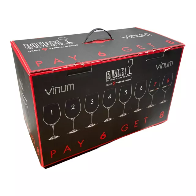 Riedel Vinum Cabernet Sauvignon Merlot Bordeaux 8 Piece Crystal Wine Glass Set Riedel Vinum Cabernet Sauvignon Merlot Bordeaux 8 Piece Crystal Wine Glass Set