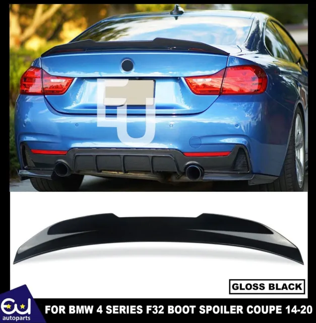 For Bmw 4 Series Coupe F32 Gloss Black Rear High Kick Psm Ducktail Spoiler Wing