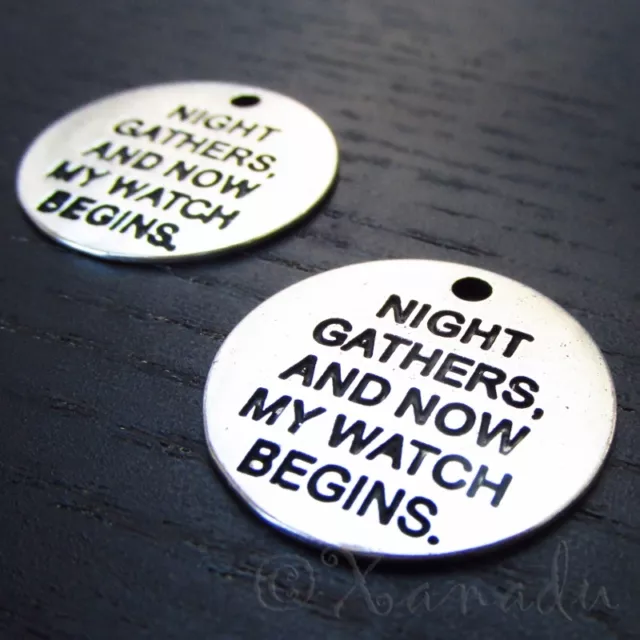 Game Of Thrones Charms - Night's Watch Oath Pendants C0613 - 5, 10, 20PCs