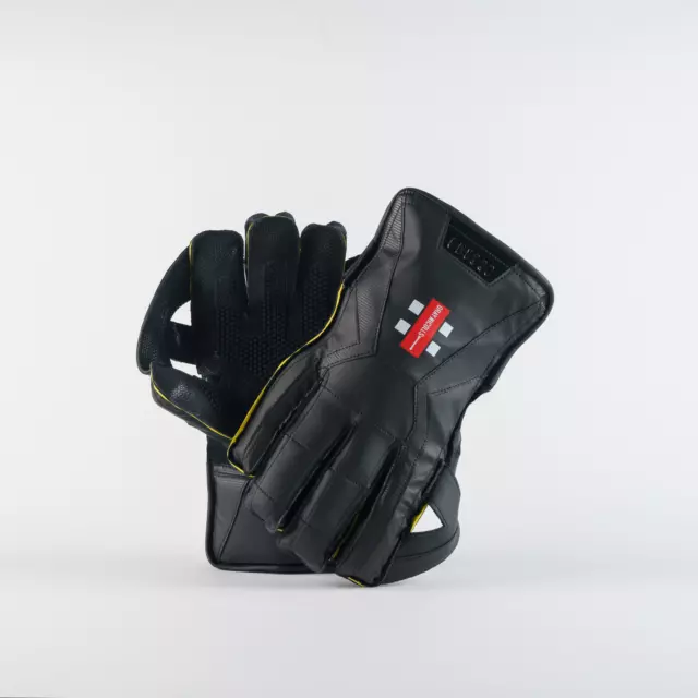 2024 Gray Nicolls GN1000 Black Wicket Keeping Gloves - Free P&P