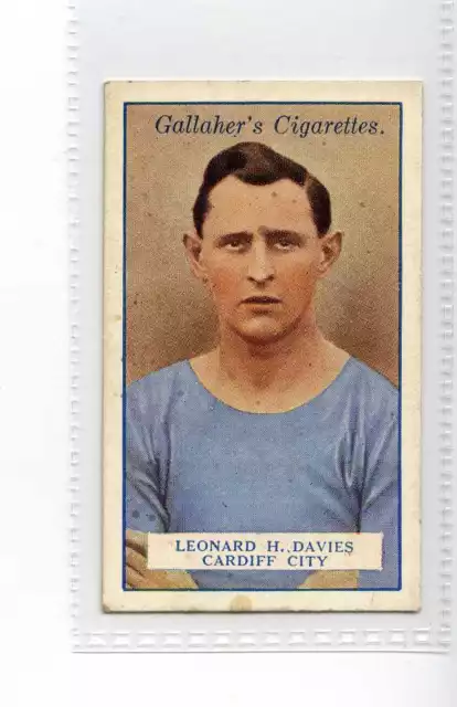 (Jh1667) GALLAHER,FOOTBALLERS(51-100),LEONARD H DAVIES,CARDIFF CITY,1928,#68