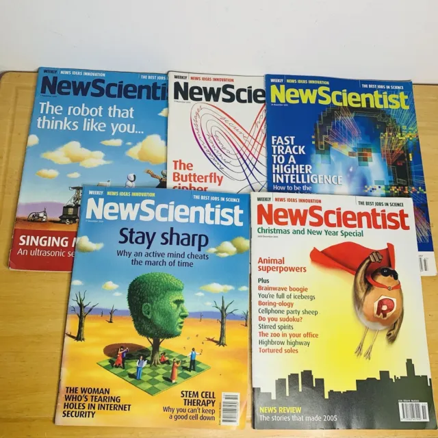 New Scientist Magazines Bundle x 5 Mixed Job Lot November & December 2005