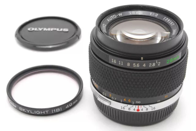 【N MINT+++】Olympus OM System ZUIKO AUTO-W 28mm F/2 MF Lens From JAPAN