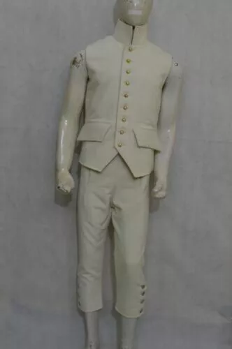 New British Revolutionary War 18th Century Men Off White Waistcoat and Breeches
