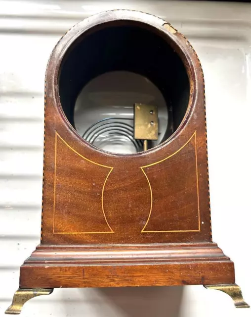 Antique Edwardian Mantle Clock case - walnut veneer - Clockmakers spares