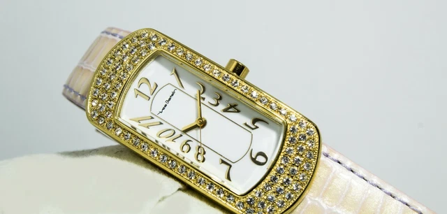 Montre Bracelet Femme YVES Bertelin - Noire Avec Strass - Neuve Avec étiquettes